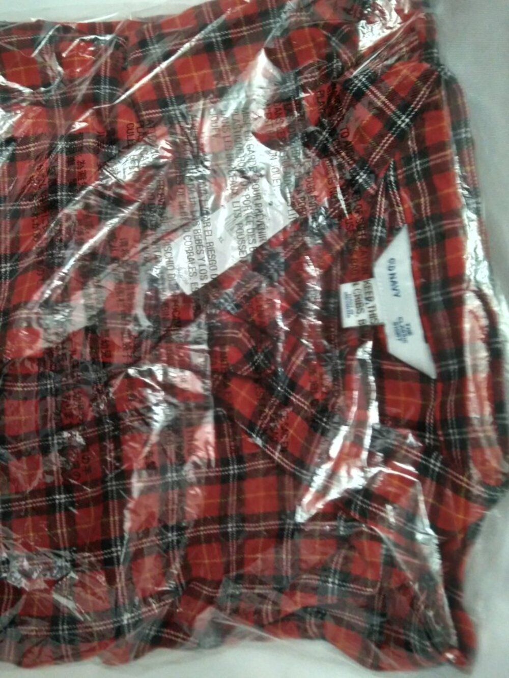 OLD NAVY Classic Flannel Shirt - Red/Black Plaid